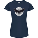 Raven Moon Vikings Womens Petite Cut T-Shirt Navy Blue