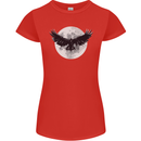 Raven Moon Vikings Womens Petite Cut T-Shirt Red