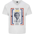 Re-Elect Mayor Goldie Wilson 80's Movie Mens V-Neck Cotton T-Shirt White