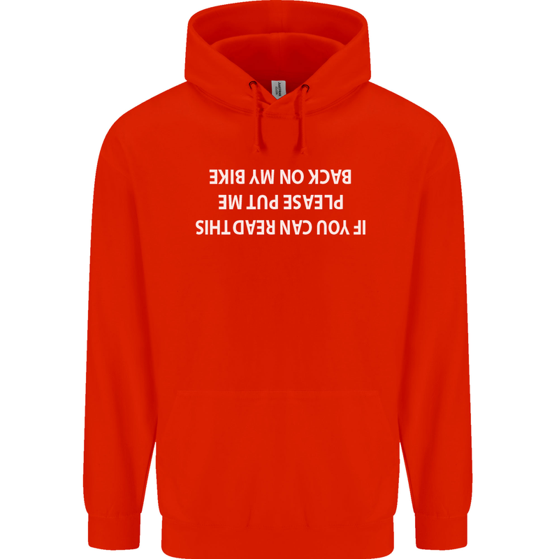 Read this Cycling Cyclist Bicycle Funny Childrens Kids Hoodie Bright Red