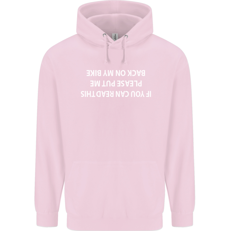 Read this Cycling Cyclist Bicycle Funny Childrens Kids Hoodie Light Pink