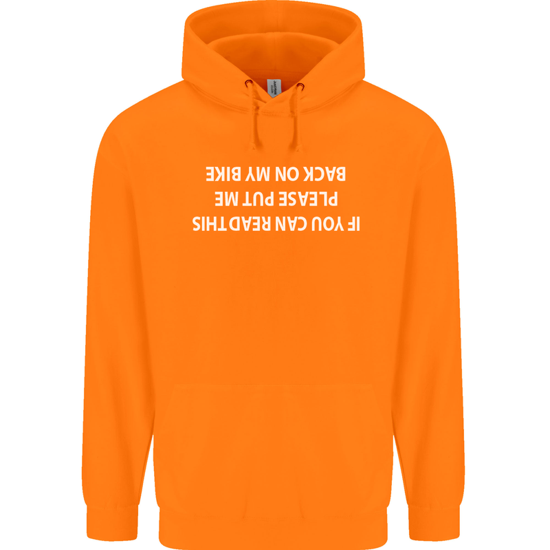 Read this Cycling Cyclist Bicycle Funny Childrens Kids Hoodie Orange