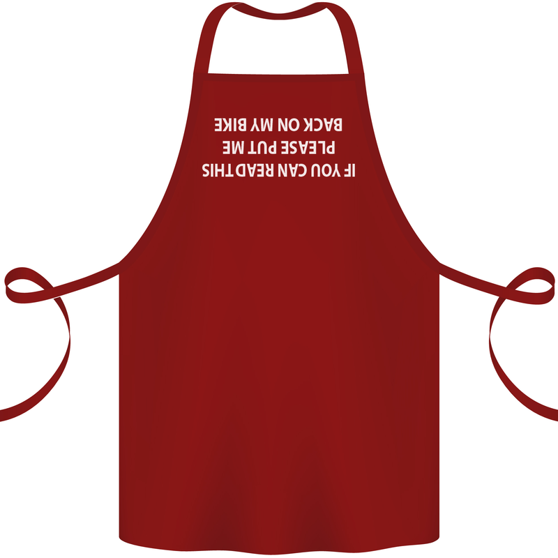Read this Cycling Cyclist Bicycle Funny Cotton Apron 100% Organic Maroon