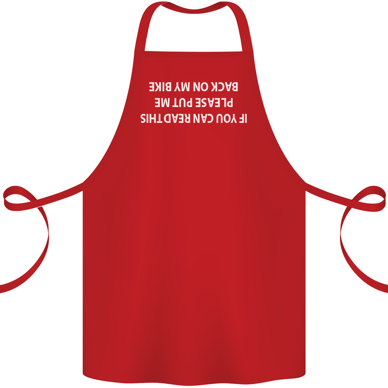 Read this Cycling Cyclist Bicycle Funny Cotton Apron 100% Organic Red