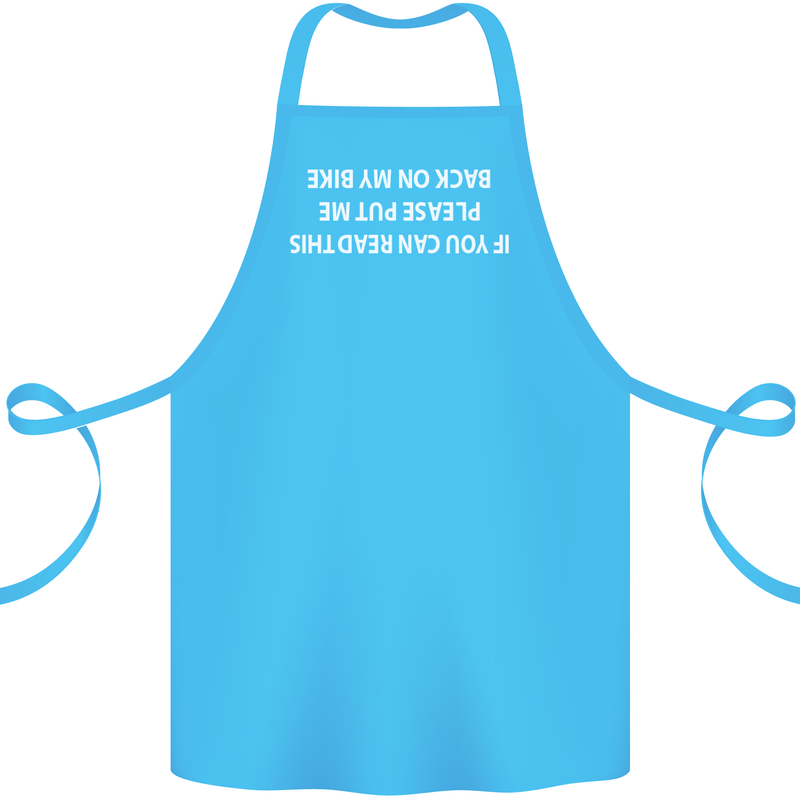 Read this Cycling Cyclist Bicycle Funny Cotton Apron 100% Organic Turquoise