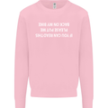 Read this Cycling Cyclist Bicycle Funny Kids Sweatshirt Jumper Light Pink