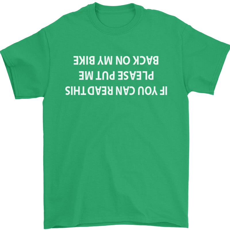 Read this Cycling Cyclist Bicycle Funny Mens T-Shirt Cotton Gildan Irish Green