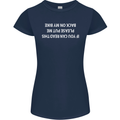 Read this Cycling Cyclist Bicycle Funny Womens Petite Cut T-Shirt Navy Blue