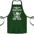 Real Heroes Wear Dog Tags Veteran Army Cotton Apron 100% Organic Forest Green