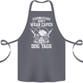 Real Heroes Wear Dog Tags Veteran Army Cotton Apron 100% Organic Steel