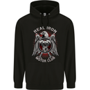 Real Iron Motorcycle Motorbike Biker Mens Hoodie Black