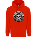 Rebel Cafe Racer Biker Motorbike Motorcycle Childrens Kids Hoodie Bright Red