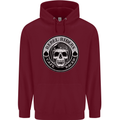 Rebel Cafe Racer Biker Motorbike Motorcycle Childrens Kids Hoodie Maroon