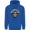 Rebel Cafe Racer Biker Motorbike Motorcycle Childrens Kids Hoodie Royal Blue