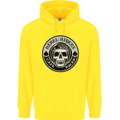 Rebel Cafe Racer Biker Motorbike Motorcycle Childrens Kids Hoodie Yellow