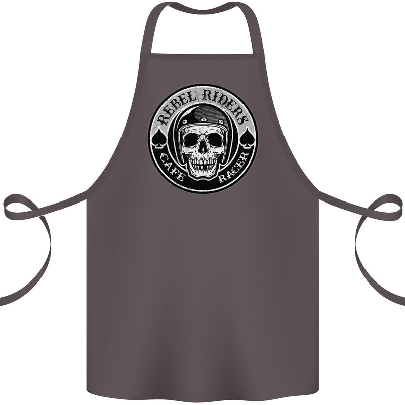 Rebel Cafe Racer Biker Motorbike Motorcycle Cotton Apron 100% Organic Dark Grey