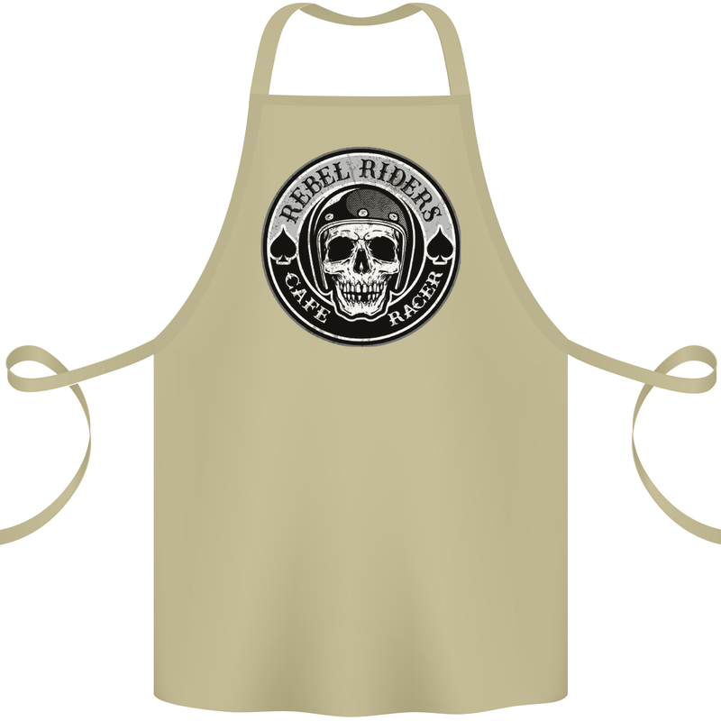 Rebel Cafe Racer Biker Motorbike Motorcycle Cotton Apron 100% Organic Khaki