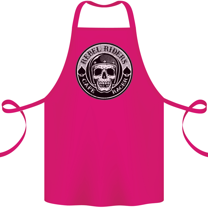 Rebel Cafe Racer Biker Motorbike Motorcycle Cotton Apron 100% Organic Pink