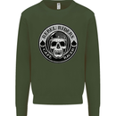 Rebel Cafe Racer Biker Motorbike Motorcycle Kids Sweatshirt Jumper Forest Green