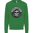 Rebel Cafe Racer Biker Motorbike Motorcycle Kids Sweatshirt Jumper Irish Green