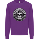 Rebel Cafe Racer Biker Motorbike Motorcycle Kids Sweatshirt Jumper Purple