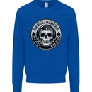Rebel Cafe Racer Biker Motorbike Motorcycle Kids Sweatshirt Jumper Royal Blue
