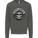 Rebel Cafe Racer Biker Motorbike Motorcycle Kids Sweatshirt Jumper Storm Grey
