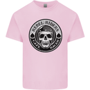 Rebel Cafe Racer Biker Motorbike Motorcycle Kids T-Shirt Childrens Light Pink