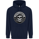 Rebel Cafe Racer Biker Motorbike Motorcycle Mens 80% Cotton Hoodie Navy Blue