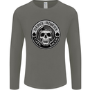 Rebel Cafe Racer Biker Motorbike Motorcycle Mens Long Sleeve T-Shirt Charcoal
