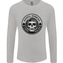Rebel Cafe Racer Biker Motorbike Motorcycle Mens Long Sleeve T-Shirt Sports Grey