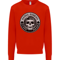 Rebel Cafe Racer Biker Motorbike Motorcycle Mens Sweatshirt Jumper Bright Red