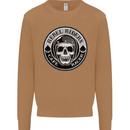 Rebel Cafe Racer Biker Motorbike Motorcycle Mens Sweatshirt Jumper Caramel Latte