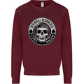 Rebel Cafe Racer Biker Motorbike Motorcycle Mens Sweatshirt Jumper Maroon
