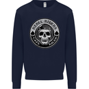 Rebel Cafe Racer Biker Motorbike Motorcycle Mens Sweatshirt Jumper Navy Blue
