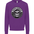 Rebel Cafe Racer Biker Motorbike Motorcycle Mens Sweatshirt Jumper Purple