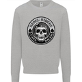 Rebel Cafe Racer Biker Motorbike Motorcycle Mens Sweatshirt Jumper Sports Grey