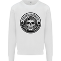 Rebel Cafe Racer Biker Motorbike Motorcycle Mens Sweatshirt Jumper White