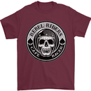 Rebel Cafe Racer Biker Motorbike Motorcycle Mens T-Shirt Cotton Gildan Maroon