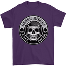 Rebel Cafe Racer Biker Motorbike Motorcycle Mens T-Shirt Cotton Gildan Purple