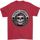Rebel Cafe Racer Biker Motorbike Motorcycle Mens T-Shirt Cotton Gildan Red