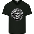 Rebel Cafe Racer Biker Motorbike Motorcycle Mens V-Neck Cotton T-Shirt Black