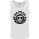Rebel Cafe Racer Biker Motorbike Motorcycle Mens Vest Tank Top White