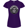 Rebel Cafe Racer Biker Motorbike Motorcycle Womens Petite Cut T-Shirt Purple