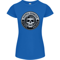 Rebel Cafe Racer Biker Motorbike Motorcycle Womens Petite Cut T-Shirt Royal Blue