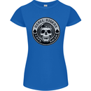 Rebel Cafe Racer Biker Motorbike Motorcycle Womens Petite Cut T-Shirt Royal Blue
