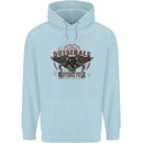 Rebel Wings Motorcycle Originals Childrens Kids Hoodie Light Blue