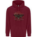 Rebel Wings Motorcycle Originals Childrens Kids Hoodie Maroon