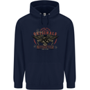 Rebel Wings Motorcycle Originals Childrens Kids Hoodie Navy Blue
