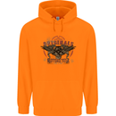 Rebel Wings Motorcycle Originals Childrens Kids Hoodie Orange